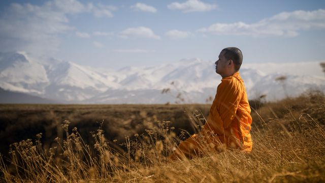 Why do Thai monks wear orange robes?